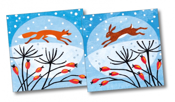 Winter Hare Winter Fox Christmas Cards Pack Of 10 Manda Beeching