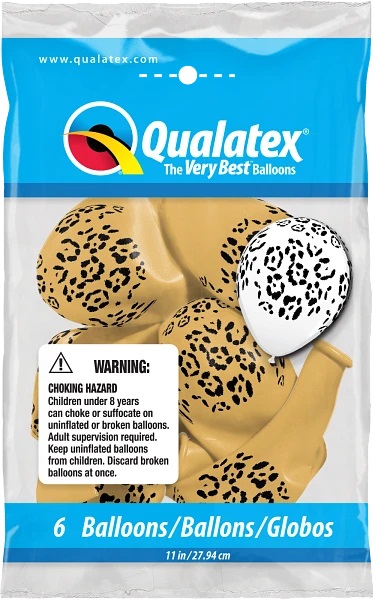 Leopard Spots Balloons Pack of 6