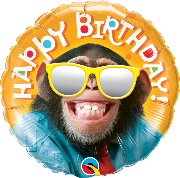 Smilin' Chimp 18'' Foil Birthday Balloon