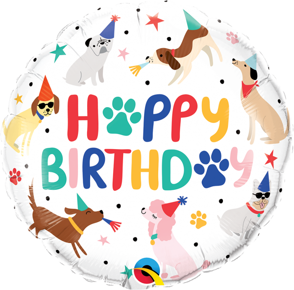 Party Puppies 18'' Foil Birthday Balloon