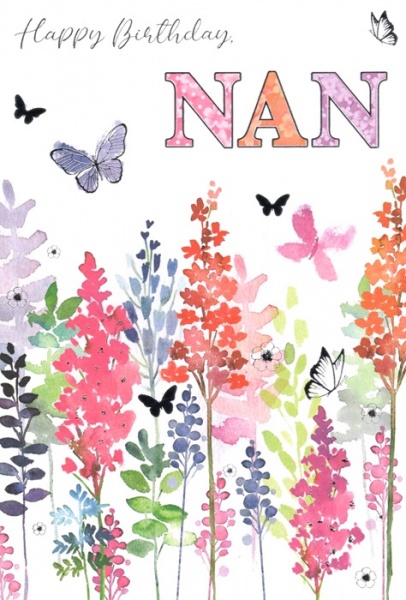 Flowers Nan Birthday Card