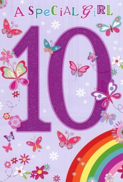 Butterflies 10th Birthday Card
