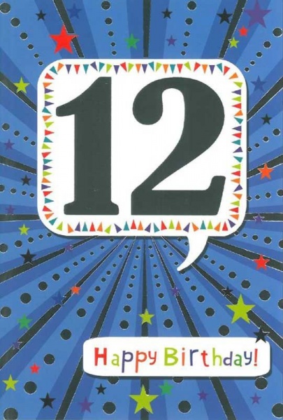Speech Bubble 12th Birthday Card