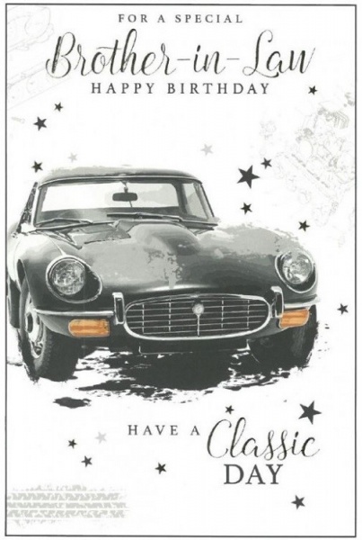 Classic Car Brother In Law Birthday Card