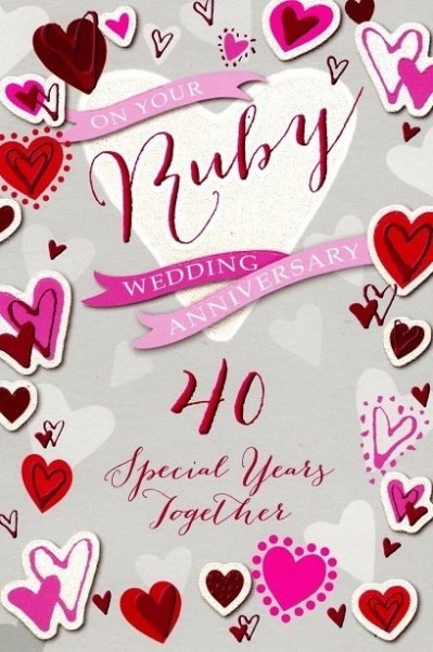 Ruby Wedding Your Anniversary Card