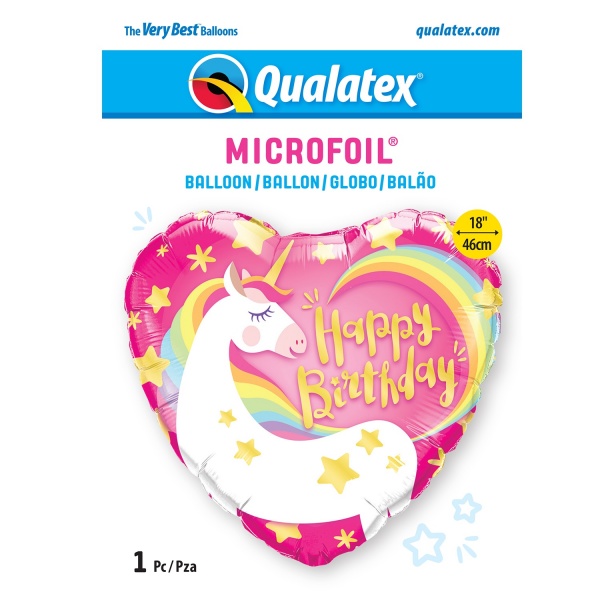 Magical Unicorn 18'' Heart Foil Birthday Balloon