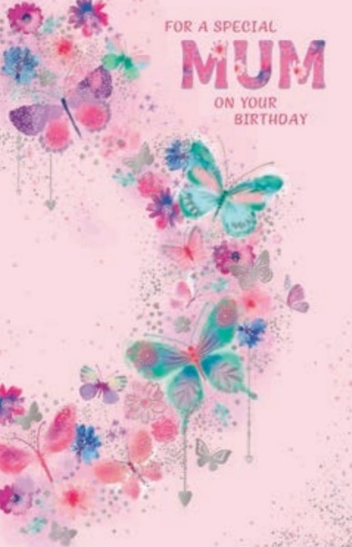 Butterflies Mum Birthday Card