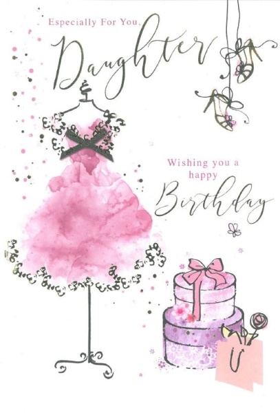 Party Dress Daughter Birthday Card