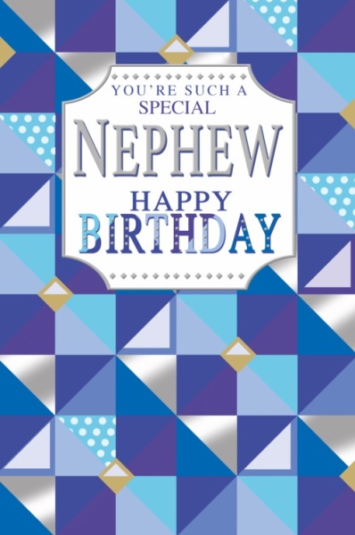 Squares Nephew Birthday Card