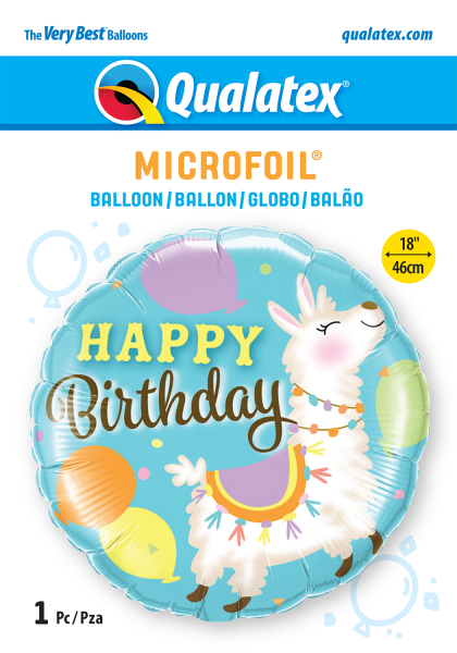 Llama 18'' Foil Birthday Balloon