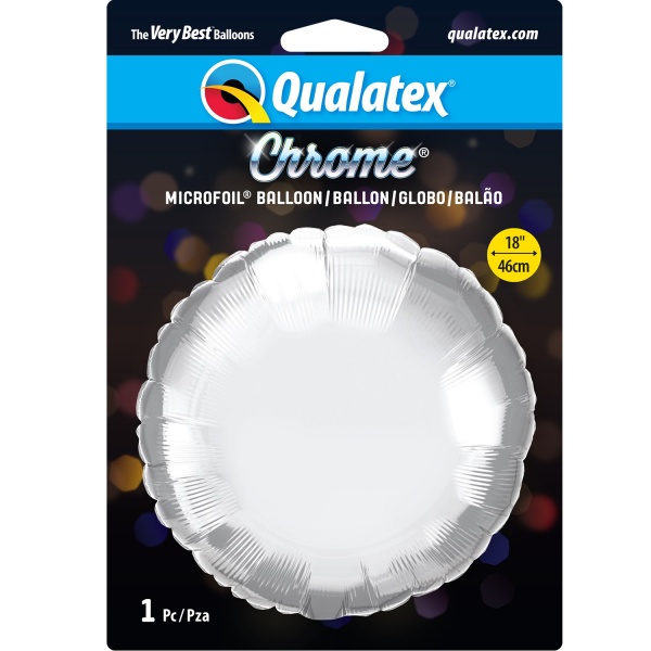 Chrome Silver 18'' Round Foil Balloon