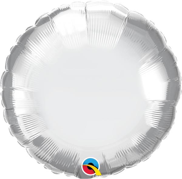 Chrome Silver 18'' Round Foil Balloon