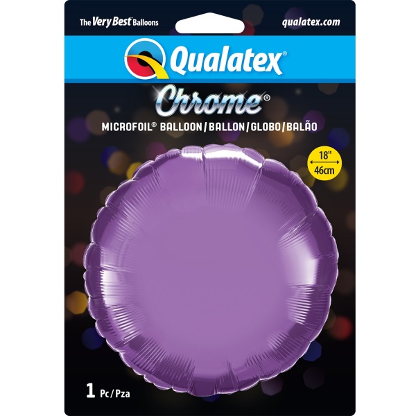 Chrome Purple 18'' Round Foil Balloon