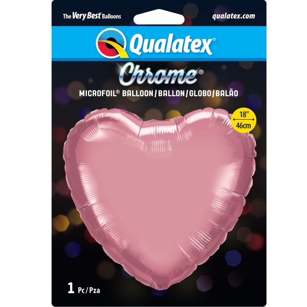 Chrome Mauve 18'' Heart Foil Balloon