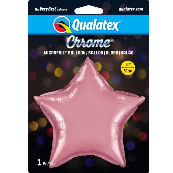 Chrome Mauve 20'' Star Foil Balloon