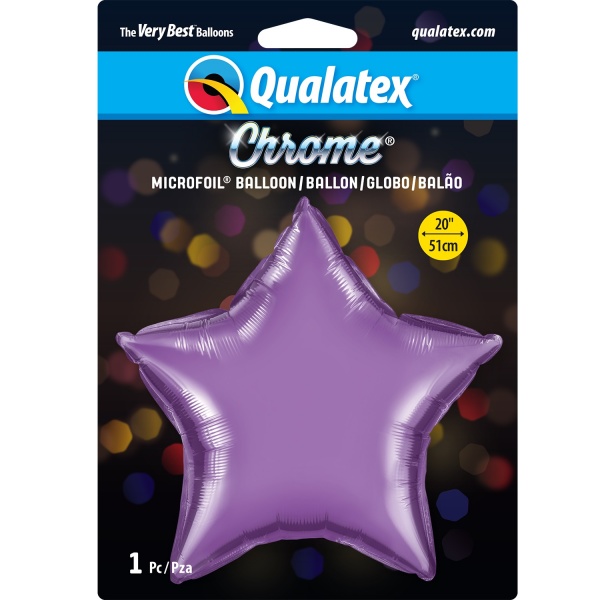 Chrome Purple 20'' Star Foil Balloon