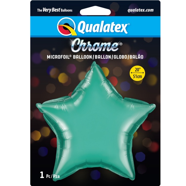 Chrome Green 20'' Star Foil Balloon