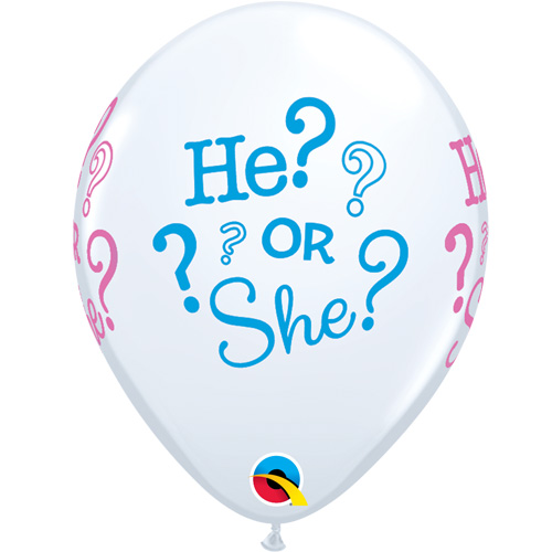 He? Or She? Baby Shower Balloons Pack of 6
