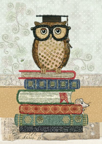 Book Owl Greeting Card
