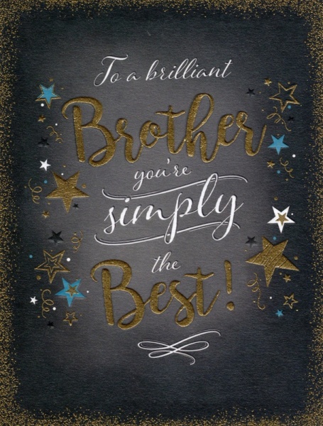 You're Simply The Best Brother Birthday Card