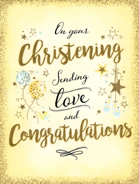 Sending Love & Congratulations Christening Card