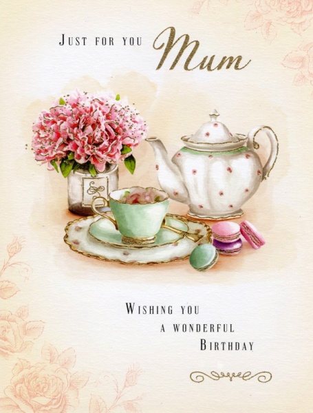 Tea Set Mum Birthday Card