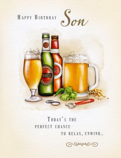 Beer Son Birthday Card