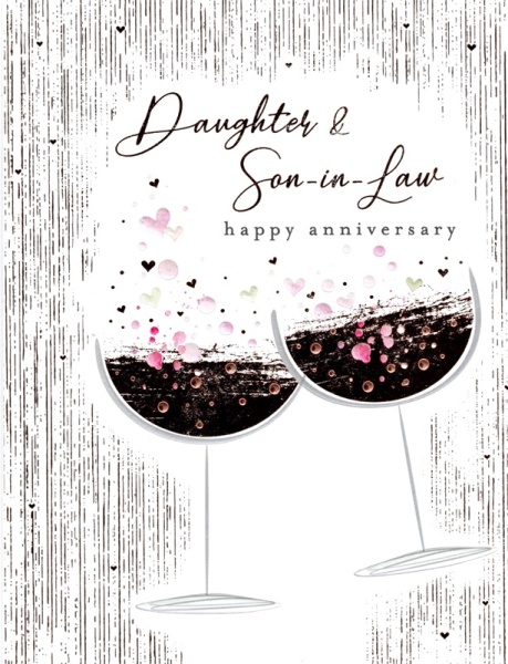 Glasses Daughter & Son-In-Law Anniversary Card