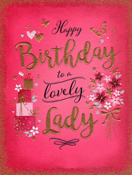 Lovely Lady Birthday Card