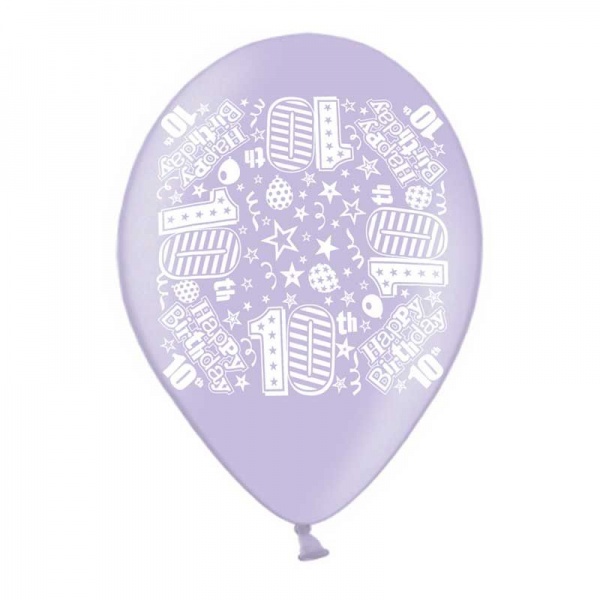 10th Birthday Balloons Pack of 10