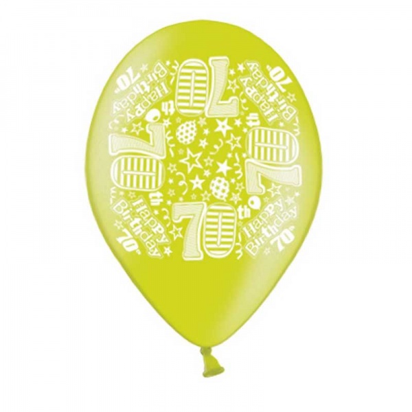 70th Birthday Balloons Pack of 10
