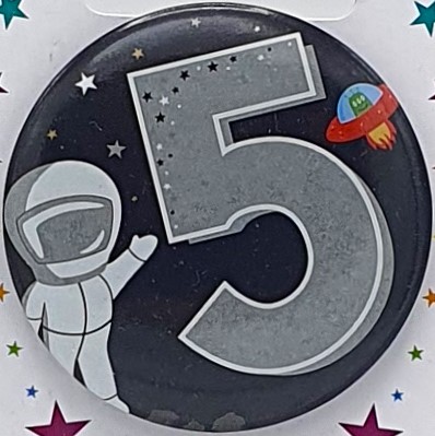 Astronaut Age 5 Birthday Badge