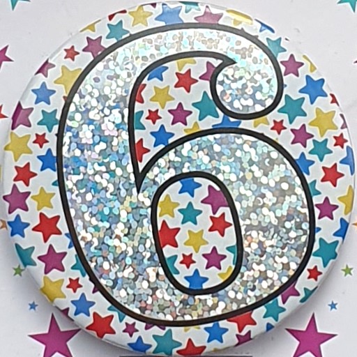 Stars Age 6 Birthday Badge