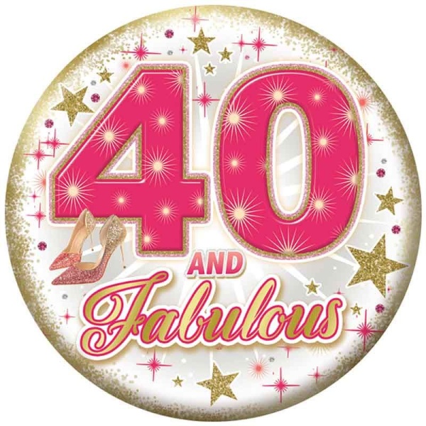 Shoes 40th Birthday Badge