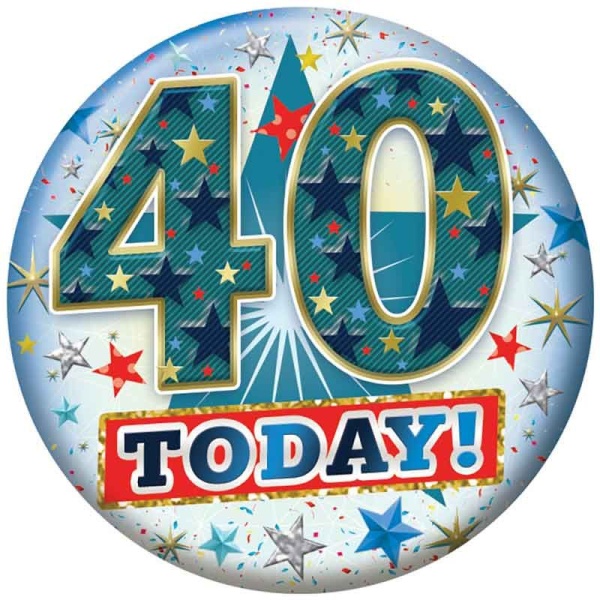 Stars 40th Birthday Badge