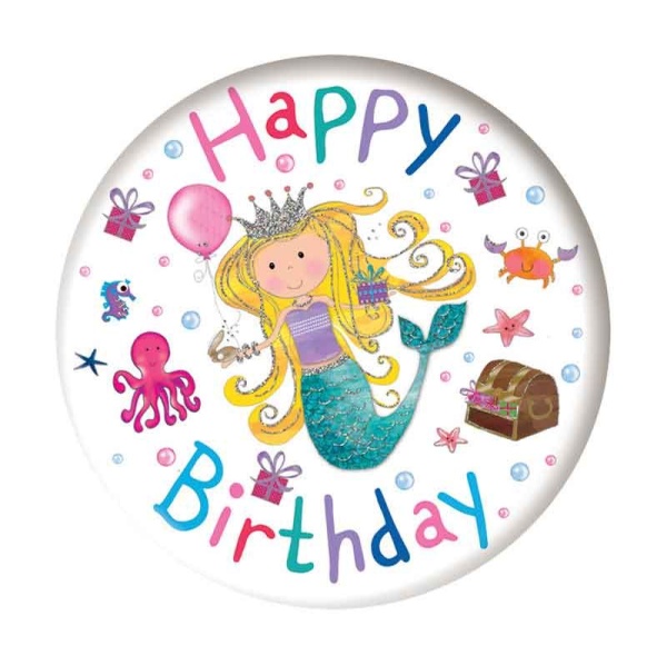 Mermaid Birthday Badge