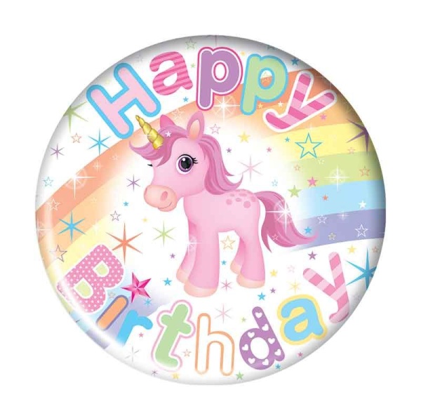 Unicorn Birthday Badge