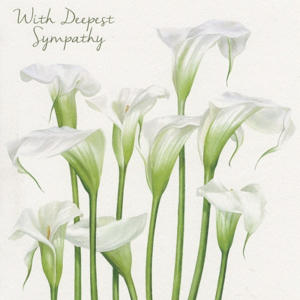 White Lilies Sympathy Card