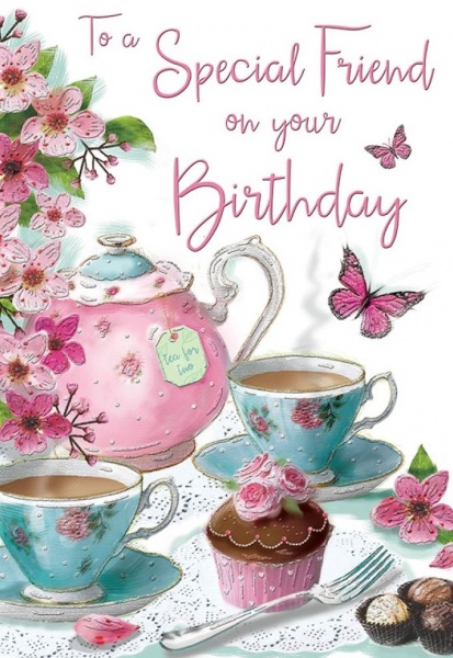 Tea For Two Special Friend Birthday Card
