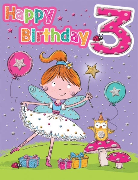 Fairy 3rd Birthday Card