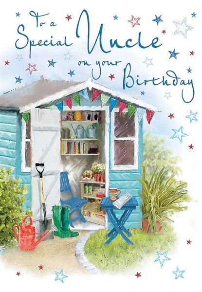 Garden Shed Uncle Birthday Card
