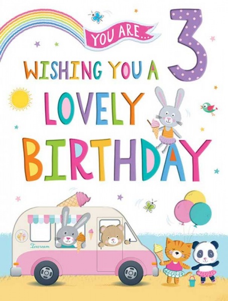 Lovely Birthday 3rd Birthday Card
