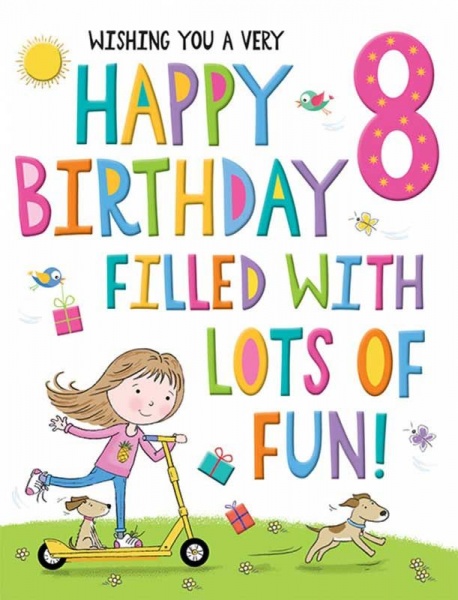 Lots Of Fun 8th Birthday Card