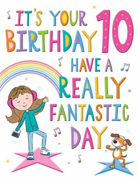 It's Your Birthday 10th Birthday Card