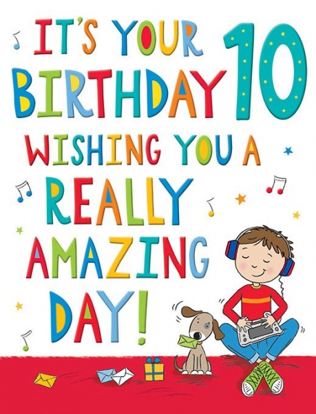 Really Amazing Day 10th Birthday Card