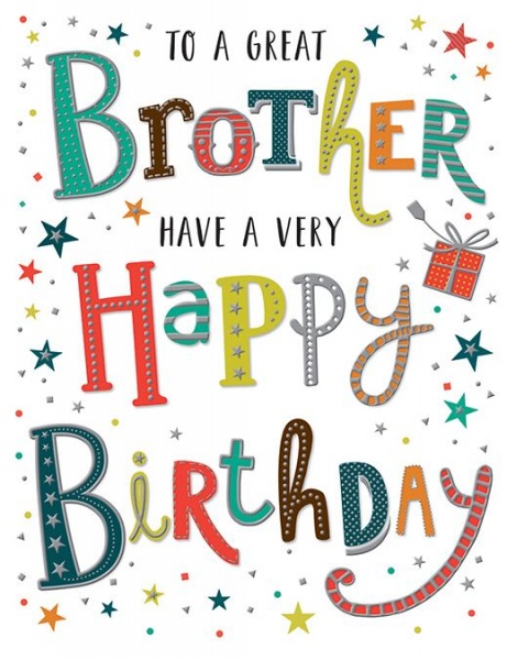 A Very Happy Birthday Brother Birthday Card