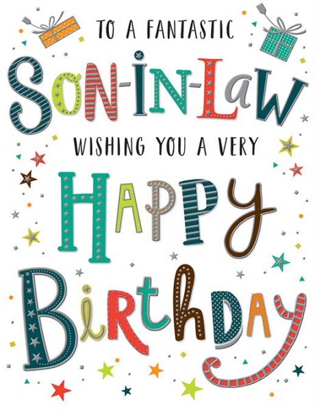 Fantastic Son In Law Birthday Card