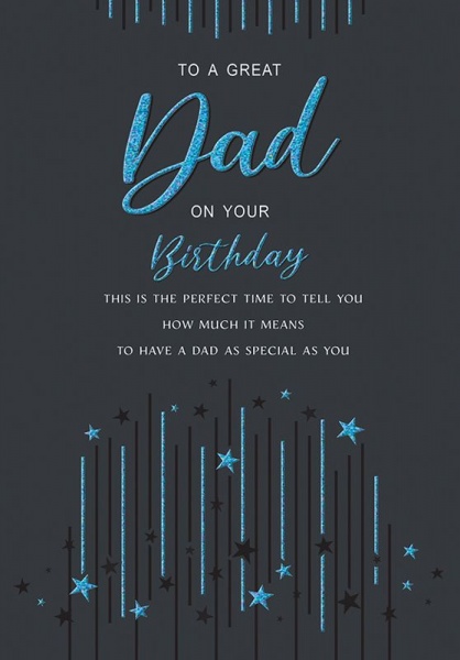 Stars Dad Birthday Card