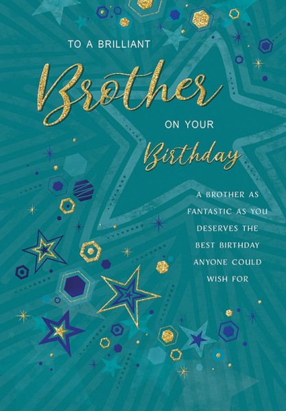 Stars Brother Birthday Card