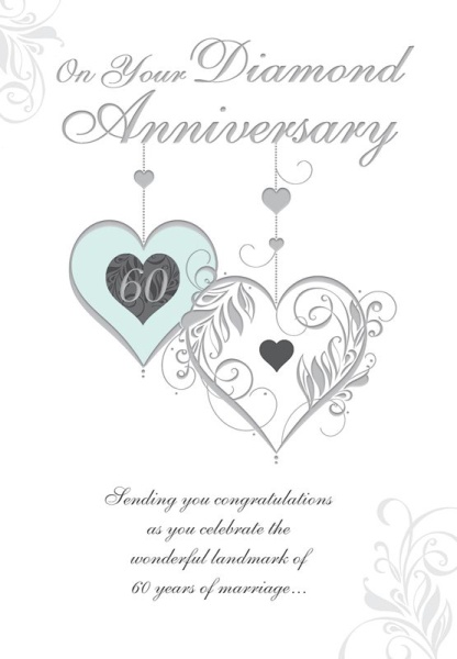 Hearts Diamond Anniversary Card